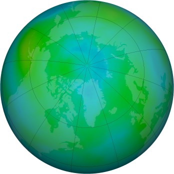 Arctic ozone map for 1994-09